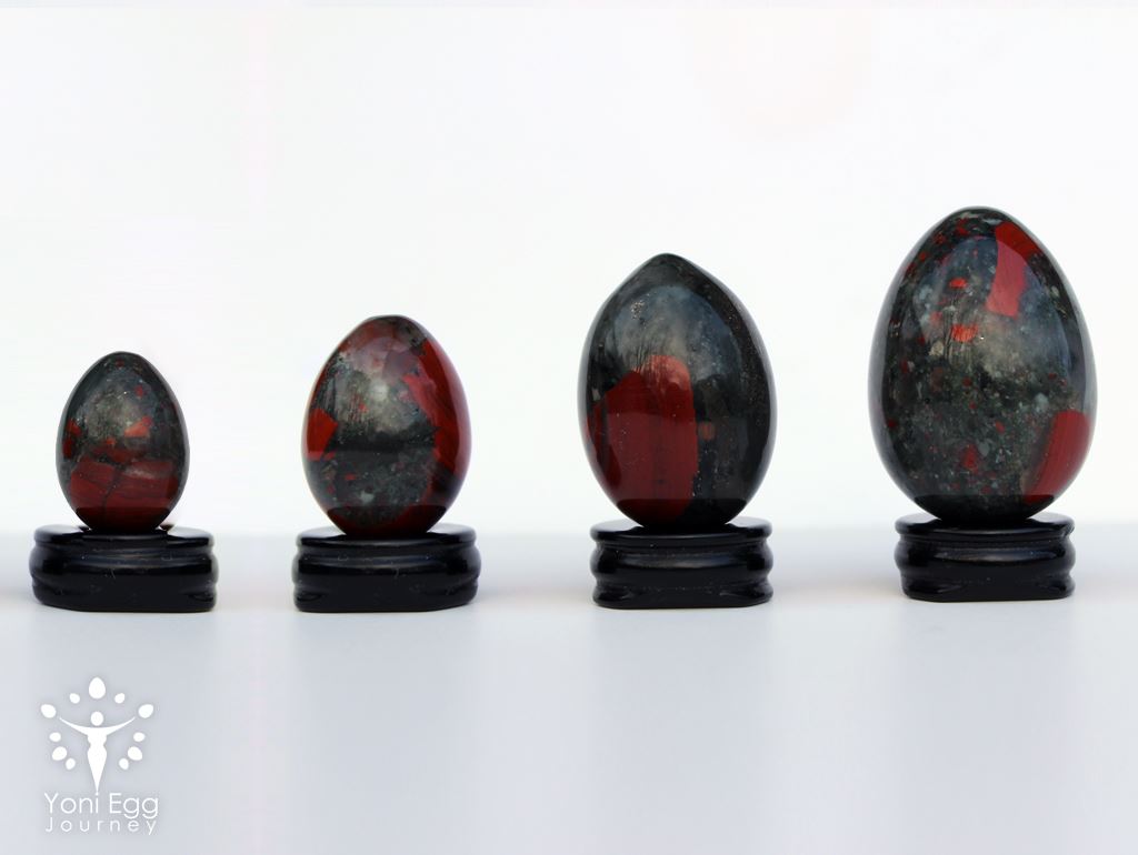 African Bloodstone Yoni Egg "Cleansing and Passionate" Yoni Egg Yoni Egg Journeys 