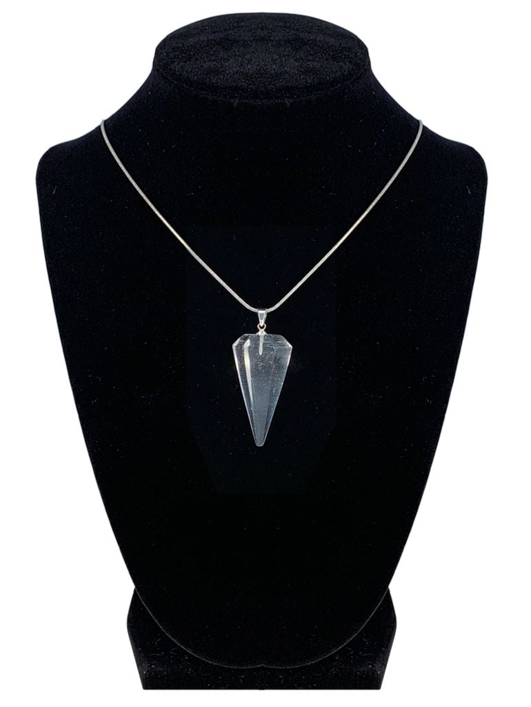 Clear Quartz Hexagonal Pyramid Shaped Necklace Jewelry YE Journeys