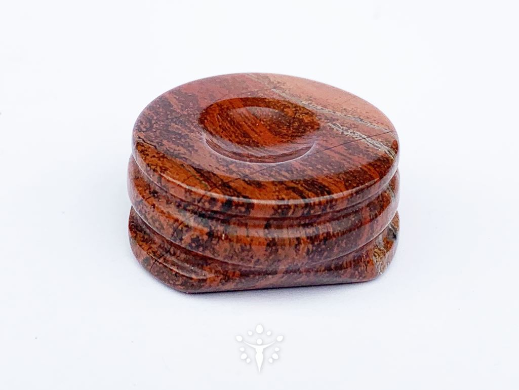 Round Natural Gemstone Stand Yoni Egg Stand YE Journeys Red Jasper