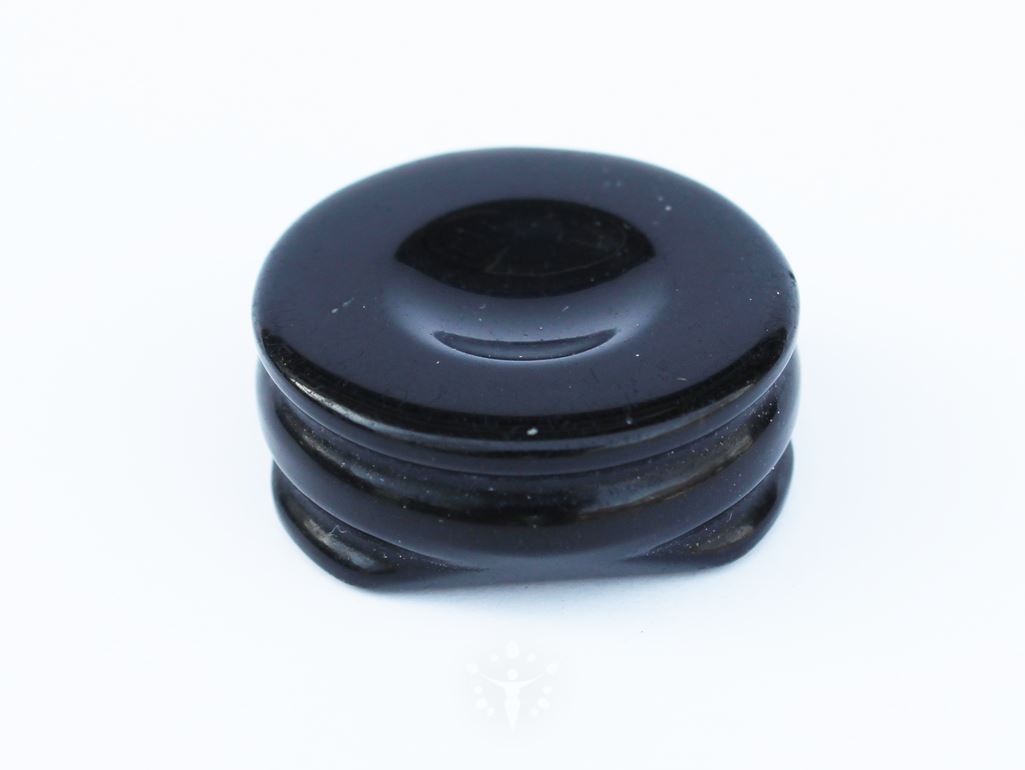 Round Natural Gemstone Stand Yoni Egg Stand YE Journeys Black Obsidian