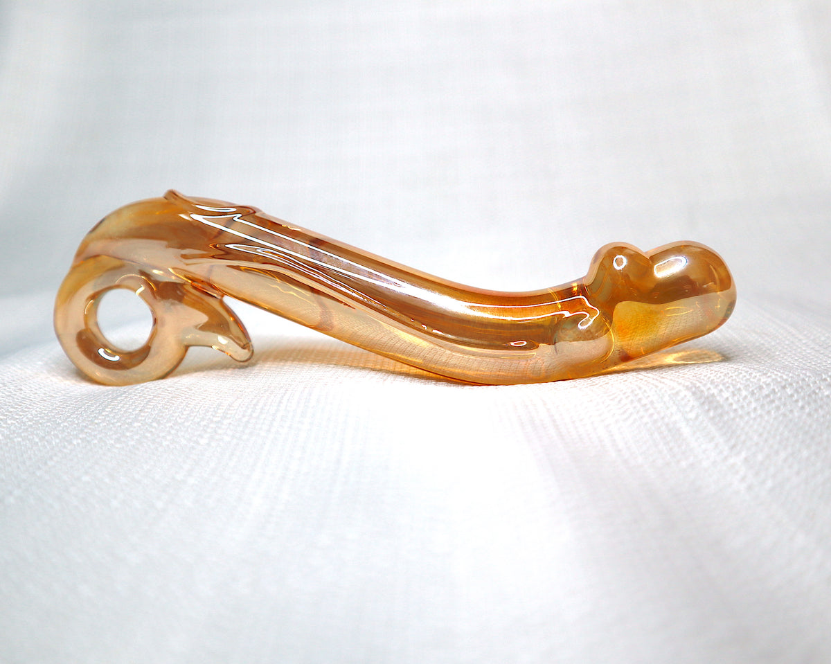 Gold Glass G Yoni Wand