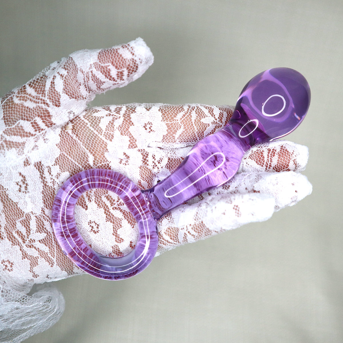 Purple Glass Wand "Butt Massager"