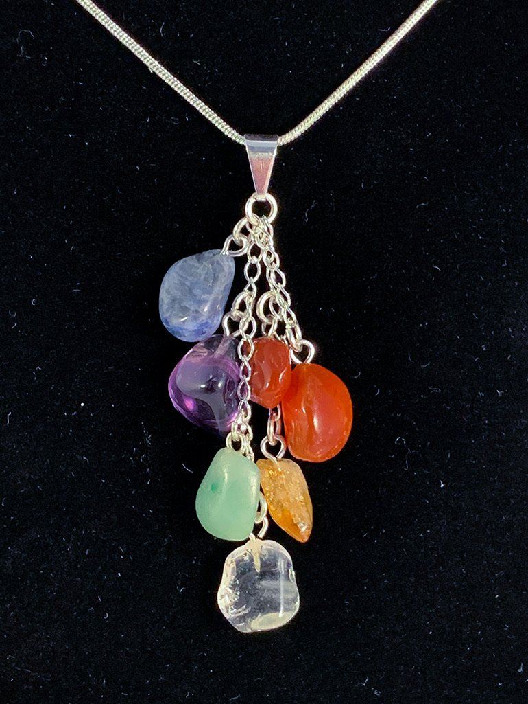 7 Gemstones Chakra Necklace Jewelry YE Journeys 