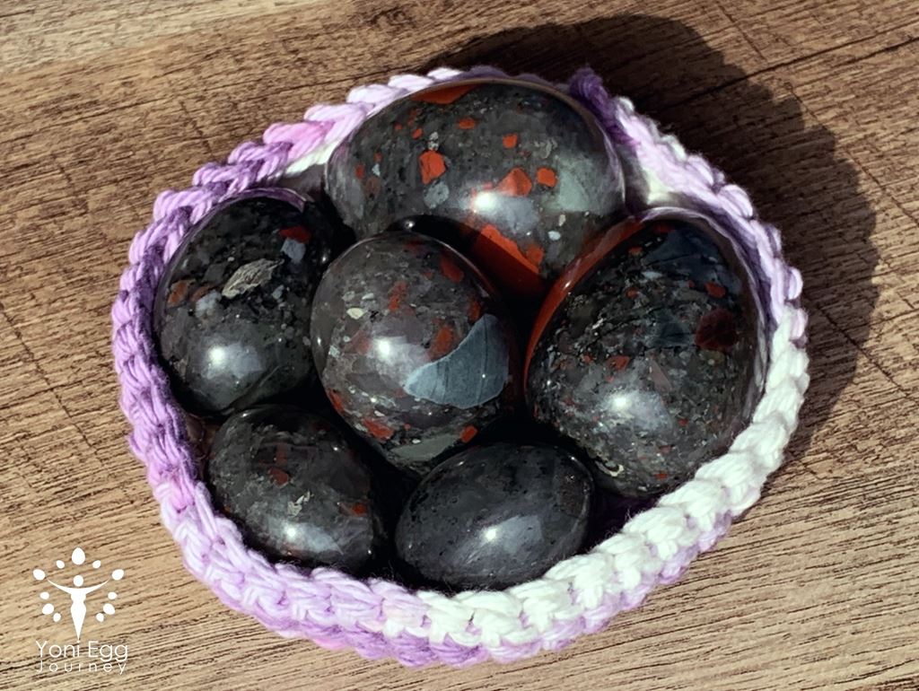 African Bloodstone Yoni Egg "Cleansing and Passionate" Yoni Egg Yoni Egg Journeys 