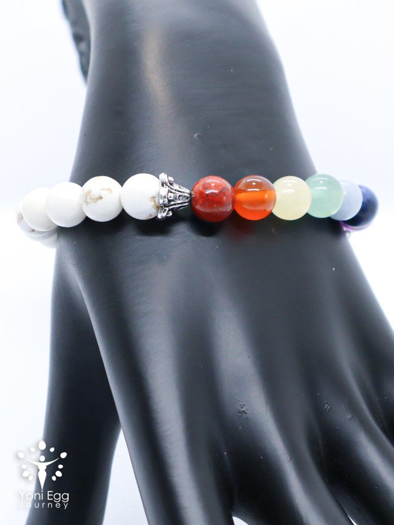 All 7 Chakras Balancing Bracelet with Howlite Jewelry YE Journeys 