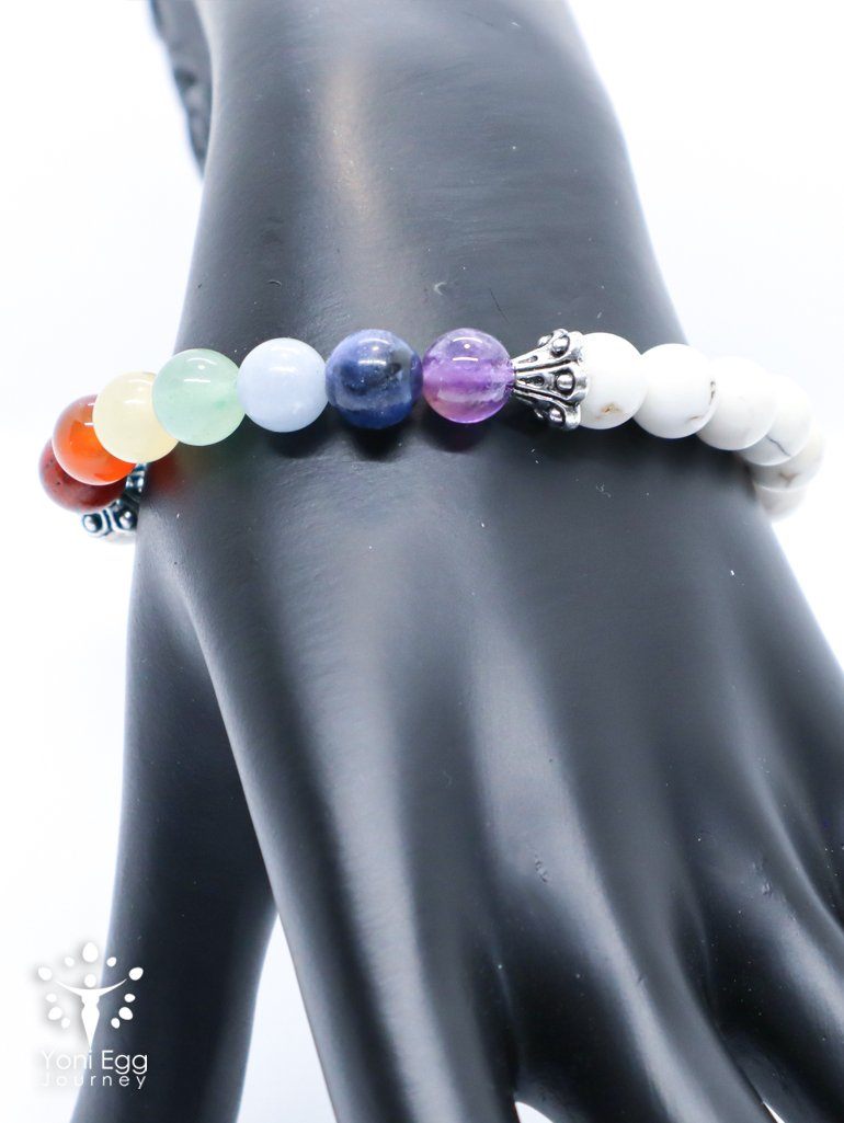 All 7 Chakras Balancing Bracelet with Howlite Jewelry YE Journeys 