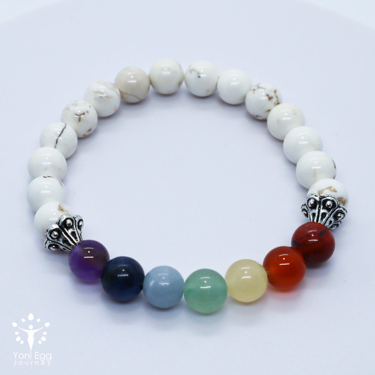 All 7 Chakras Balancing Bracelet with Howlite Jewelry YE Journeys 