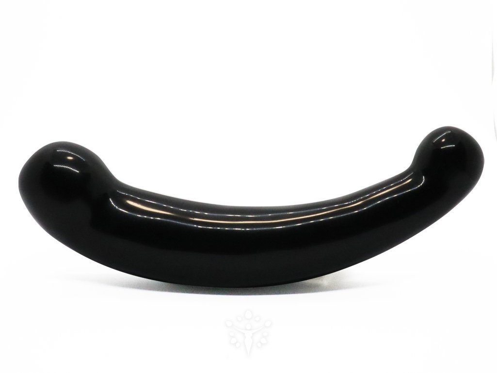 Black Obsidian Curved Massage Wand Yoni Wand Yoni Egg Journeys 