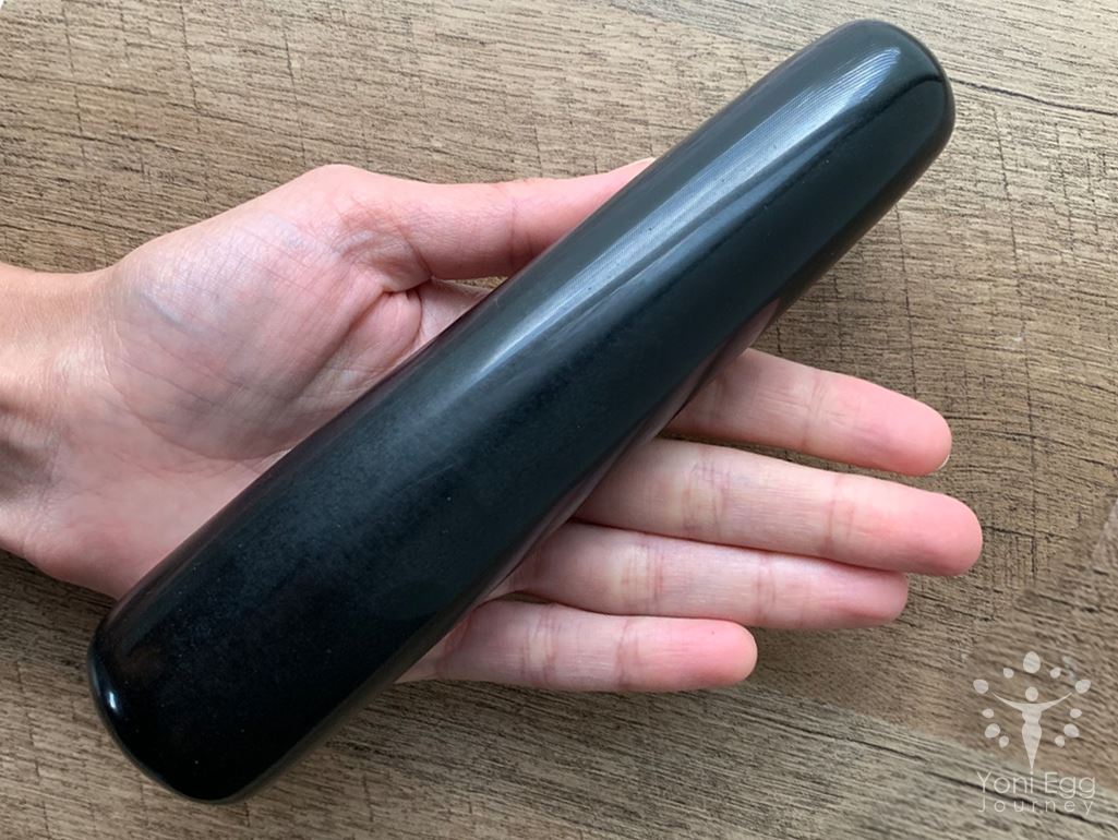 Black Obsidian Rock Hard Massage Wand Yoni Wand Yoni Egg Journeys 