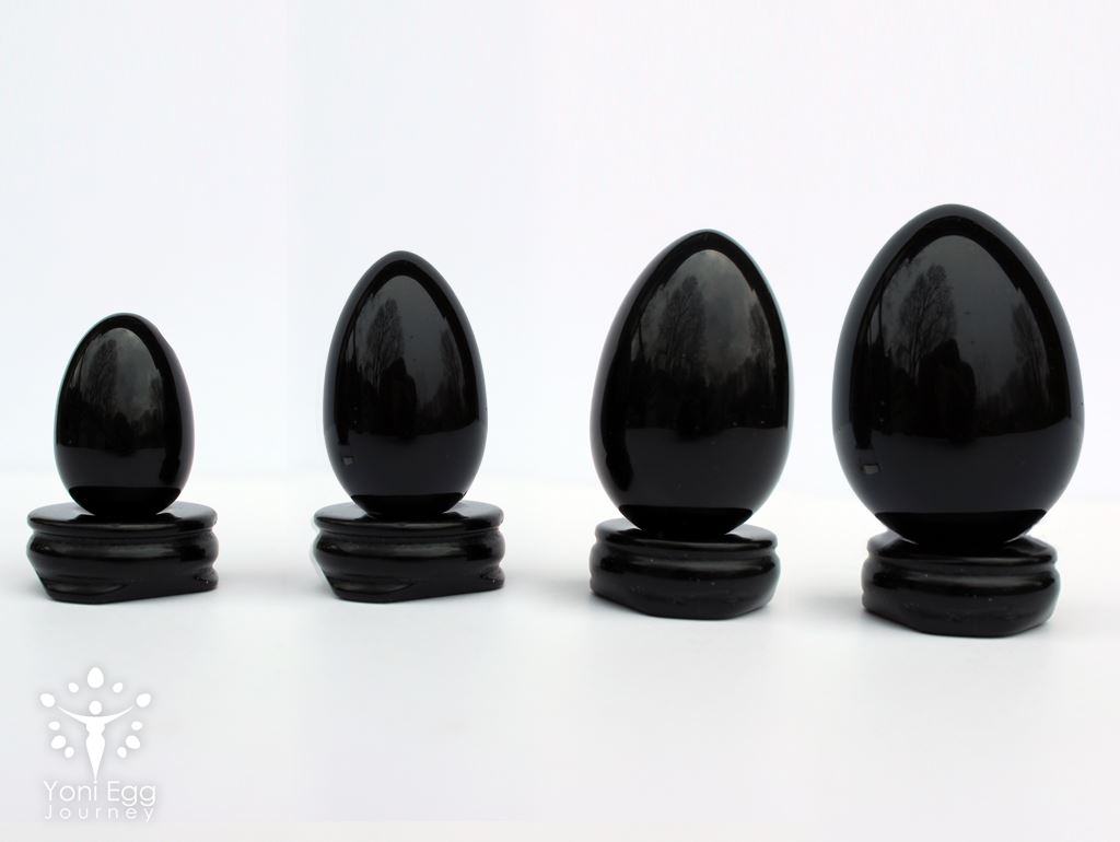Black Obsidian Yoni Egg "Cleans and Reignite" Yoni Egg Yoni Egg Journeys 