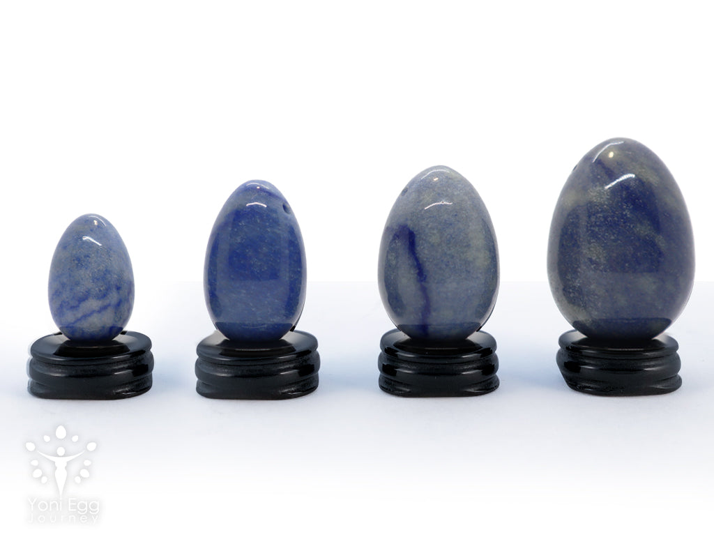Blue Aventurine Yoni Egg "Calming and Balancing" Yoni Egg Yoni Egg Journeys XS-master Drilled 