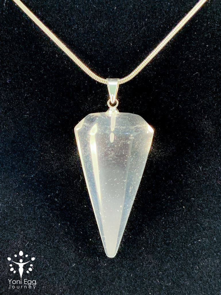 Clear Quartz Hexagonal Pyramid Shaped Necklace Jewelry YE Journeys 
