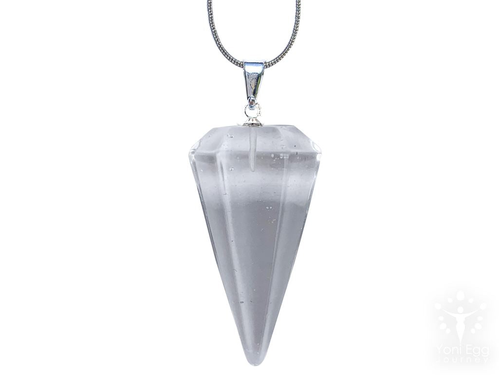 Clear Quartz Hexagonal Pyramid Shaped Necklace Jewelry YE Journeys 