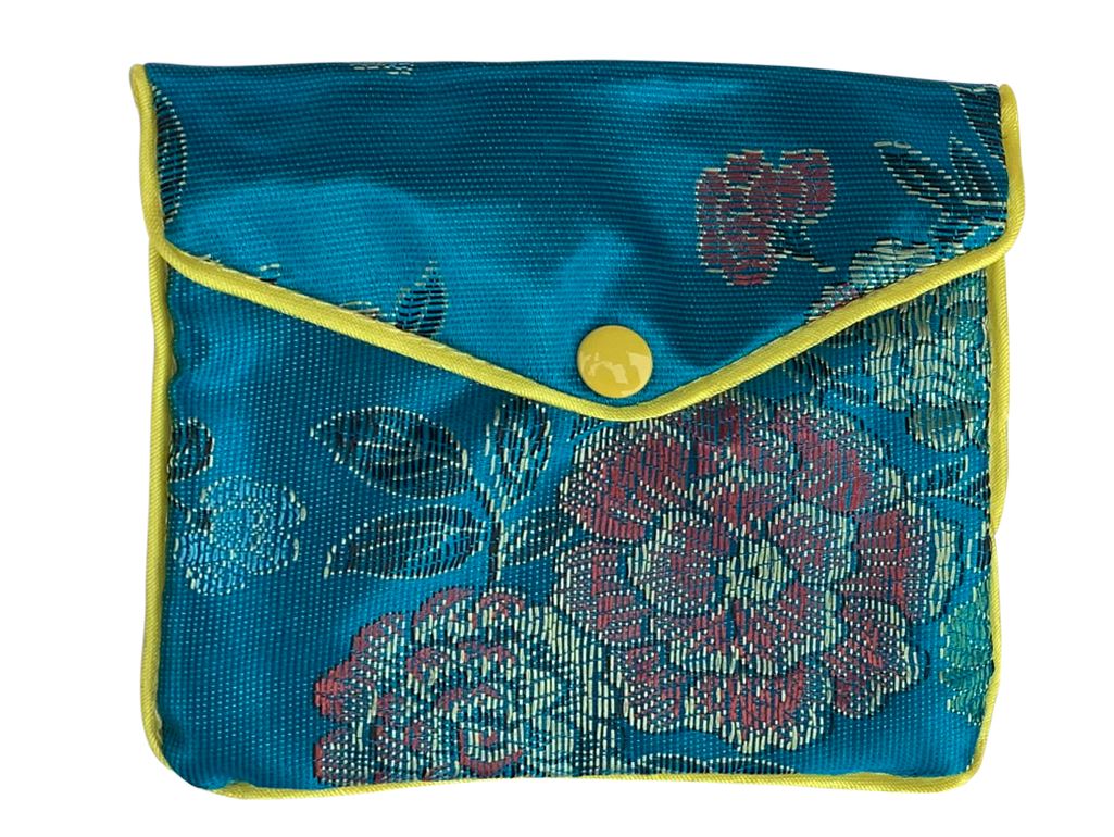 Embroidered Yoni Egg Envelop Bag Yoni Egg Bag YE Journeys Blue 