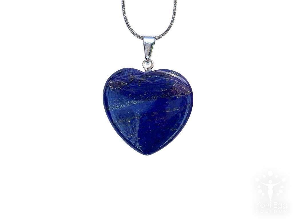 Lapis Lazuli Heart Shaped Necklace "Self Expression and Inner Connection" Jewelry YE Journeys 
