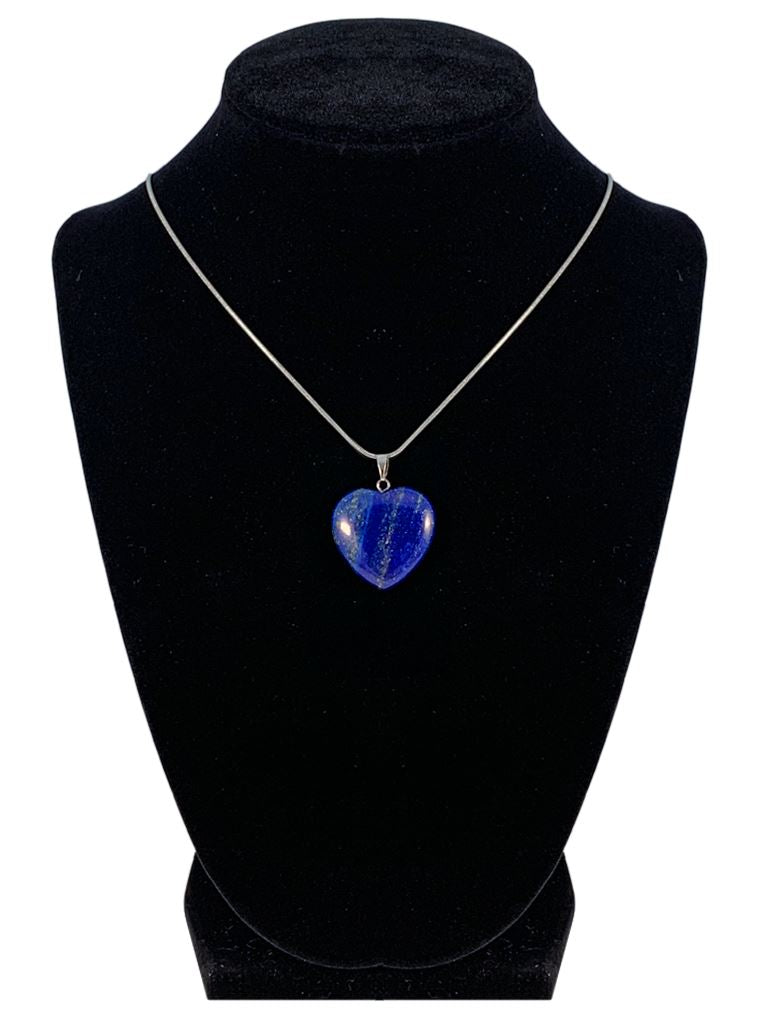 Lapis Lazuli Heart Shaped Necklace "Self Expression and Inner Connection" Jewelry YE Journeys 