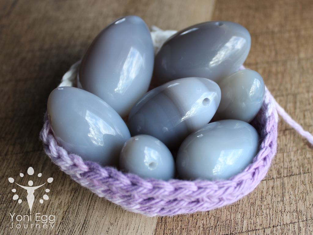 Natural Agate Yoni Egg "Stability and Growth" Yoni Egg Yoni Egg Journeys 