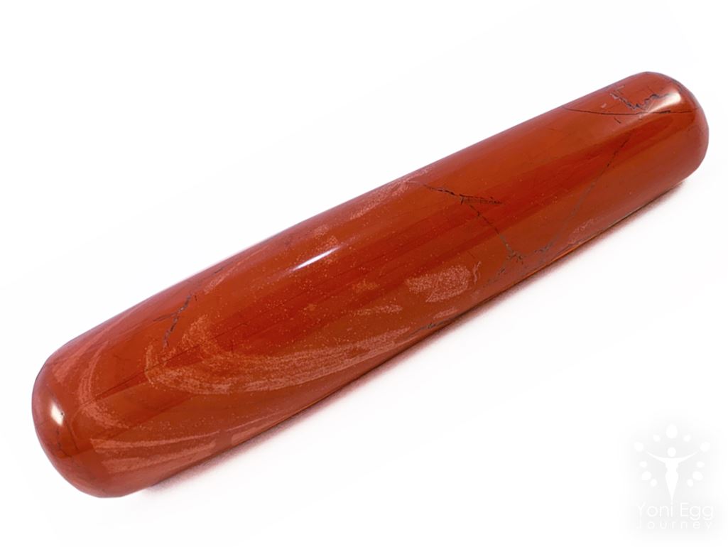 Red Jasper Rock Hard Massage Wand Yoni Wand Yoni Egg Journeys 