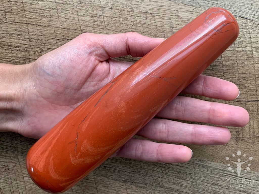 Red Jasper Rock Hard Massage Wand Yoni Wand Yoni Egg Journeys 
