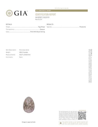 Rhodonite Yoni Egg "Centering and Love Energy" Yoni Egg Yoni Egg Journeys 