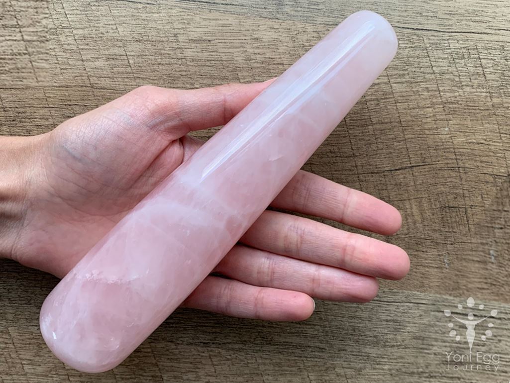 Rose Quartz Rock Hard Massage Wand Yoni Wand Yoni Egg Journeys 