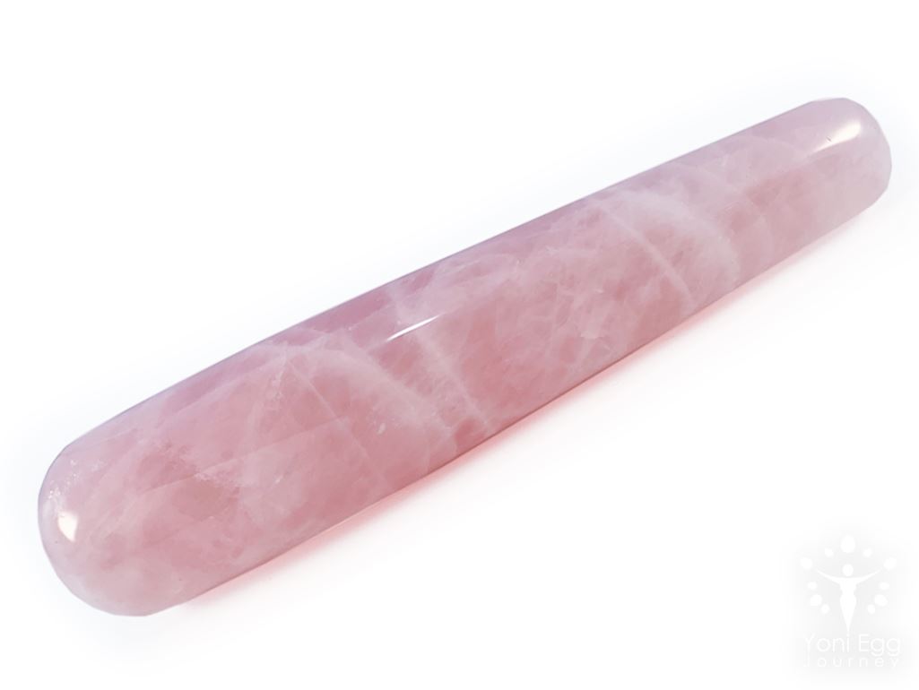 Rose Quartz Rock Hard Massage Wand Yoni Wand Yoni Egg Journeys 