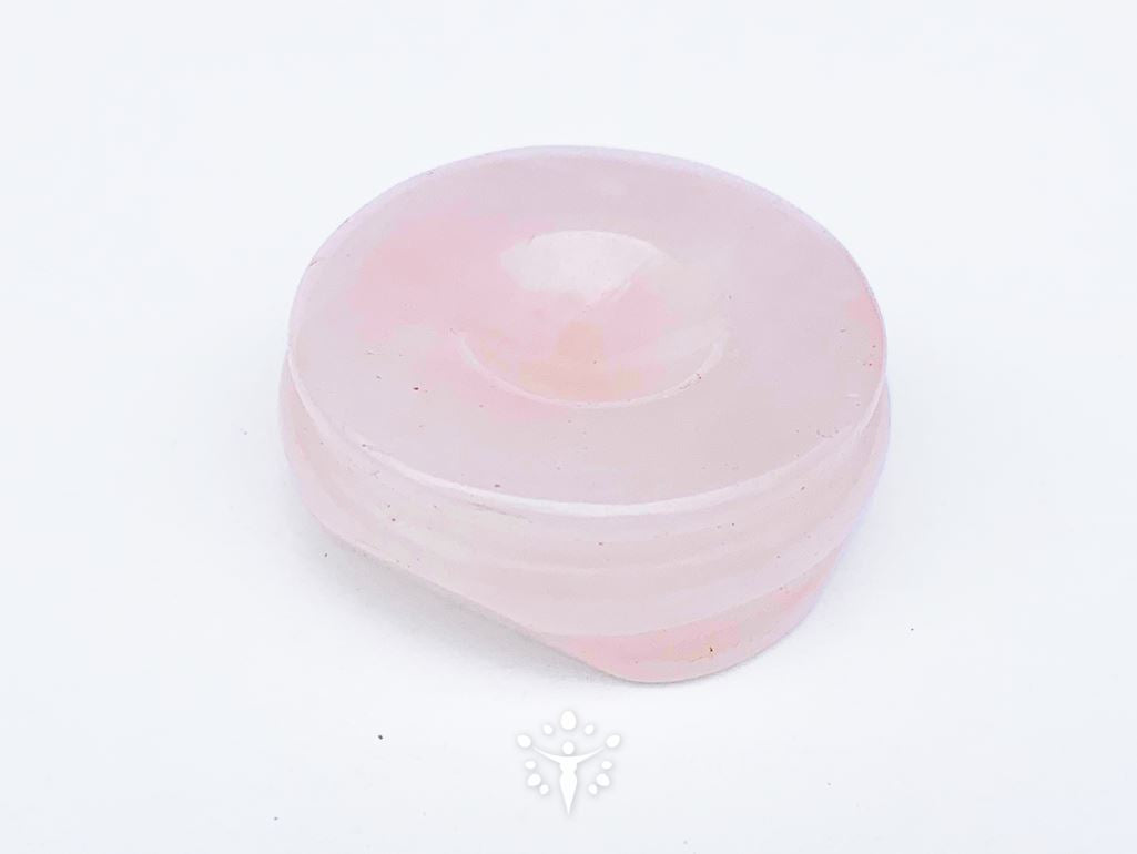 Round Natural Gemstone Stand Yoni Egg Stand YE Journeys Rose Quartz 