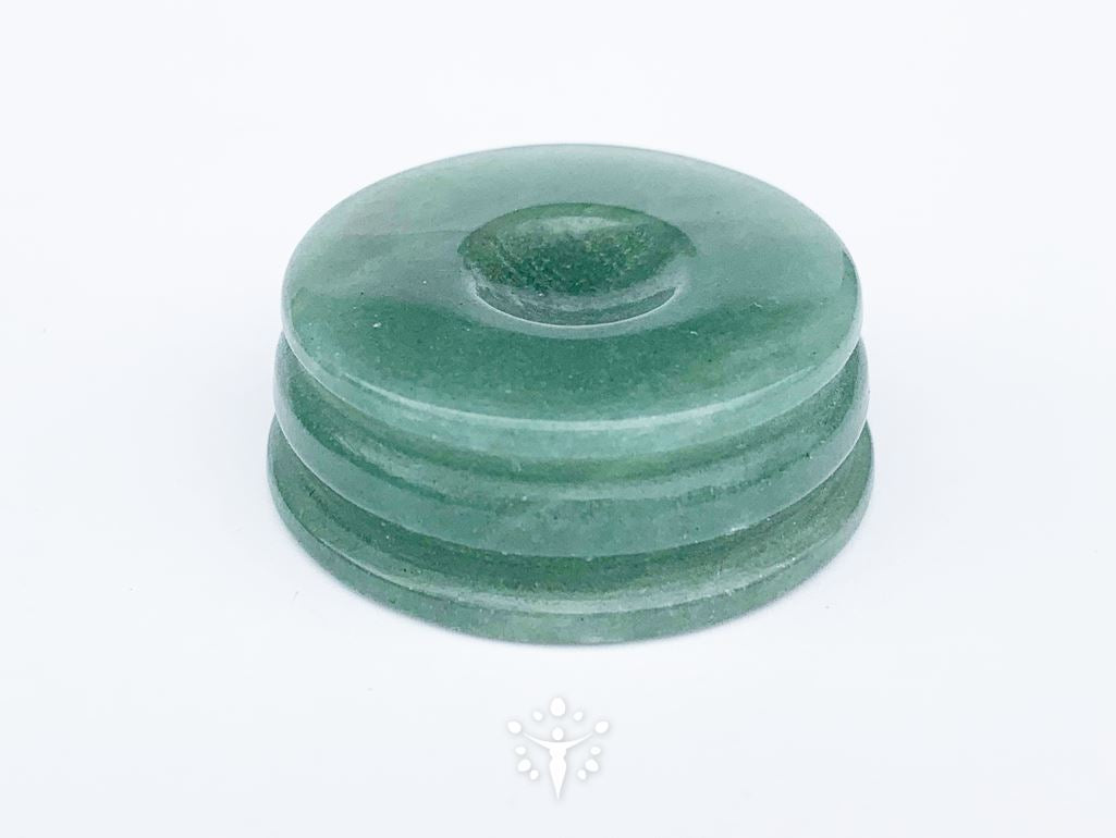 Round Natural Gemstone Stand Yoni Egg Stand YE Journeys Green Aventurine 