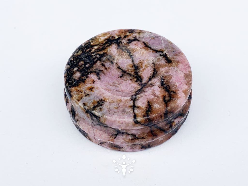 Round Natural Gemstone Stand Yoni Egg Stand YE Journeys Rhodonite 