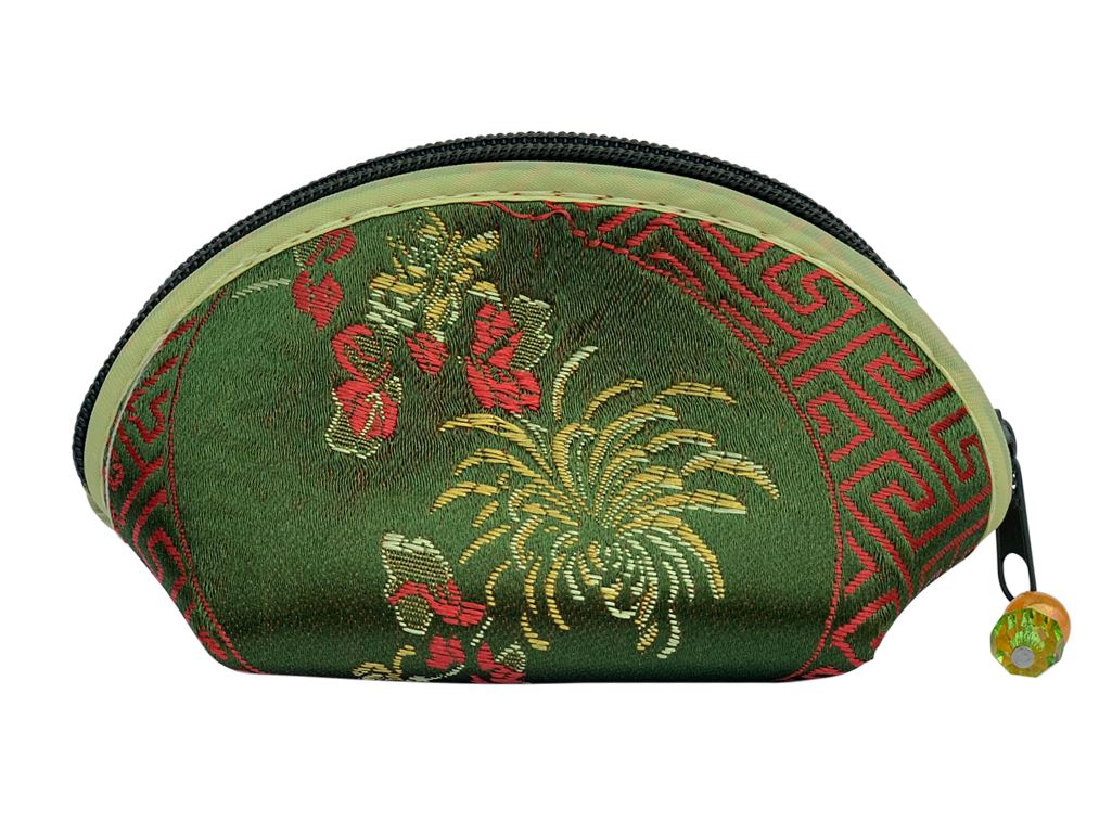 Silk Embroidered Yoni Egg Pouch Bag Yoni Egg Bag YE Journeys Green 