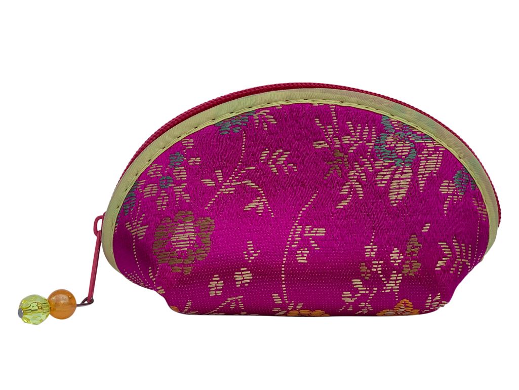 Silk Embroidered Yoni Egg Pouch Bag Yoni Egg Bag YE Journeys Magenta 