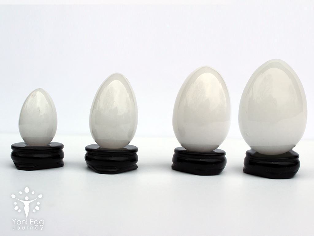 White Jade Yoni Egg "Floating Bliss" Yoni Egg Yoni Egg Journeys 